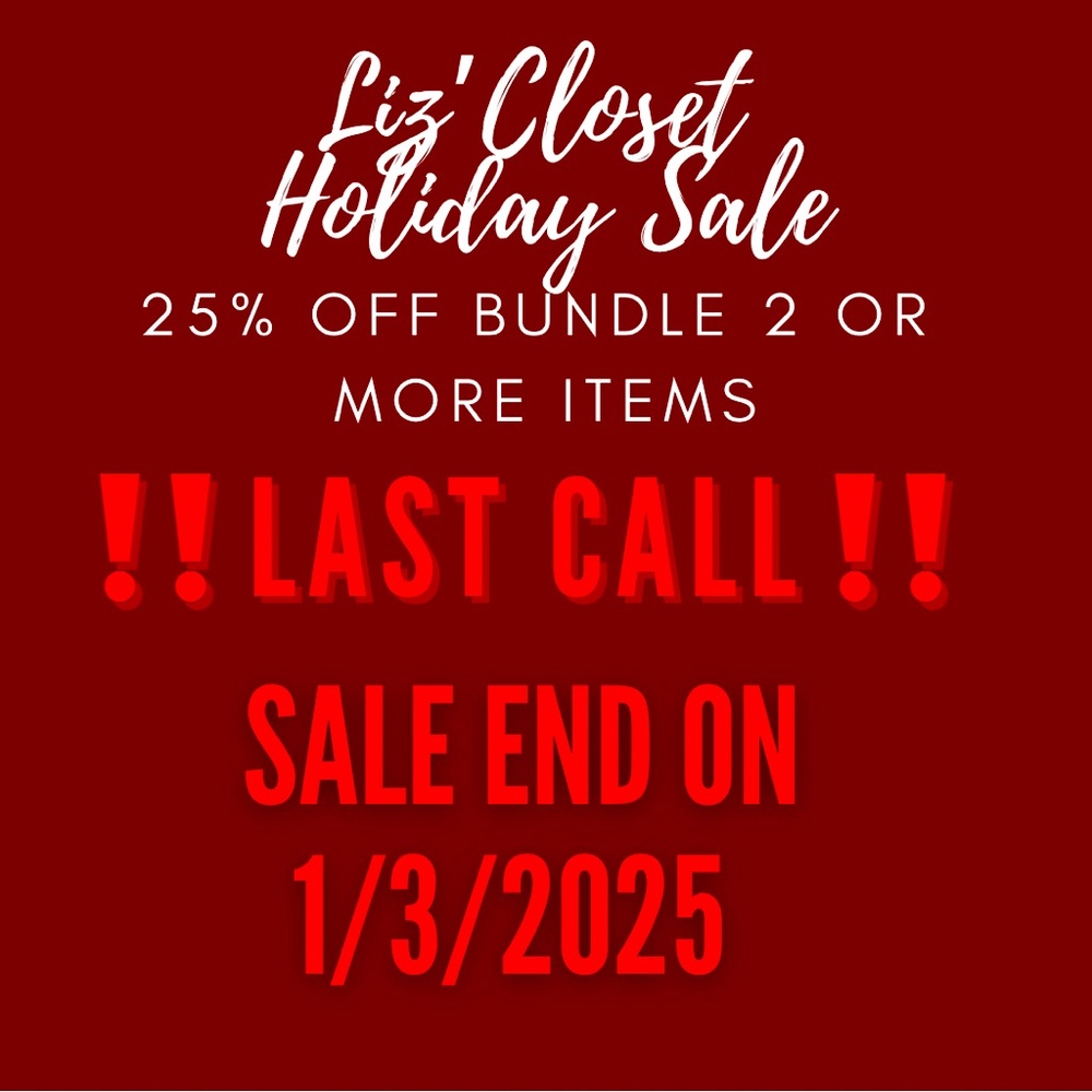 ‼️LAST CALL‼️Sale end in 1/3/2025